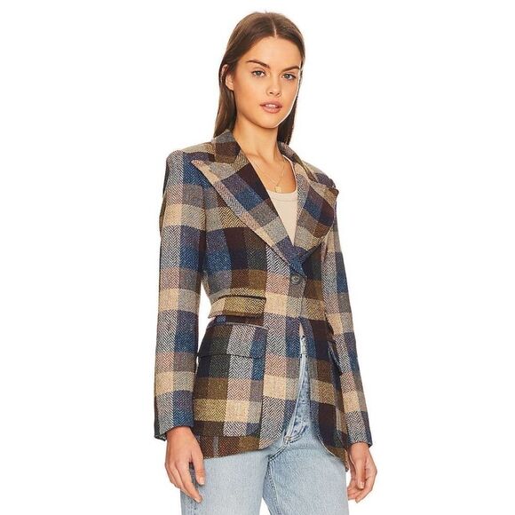 smythe birkin wool blazer peri lumberjack check US2 - Picture 3 of 12